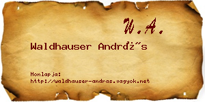 Waldhauser András névjegykártya